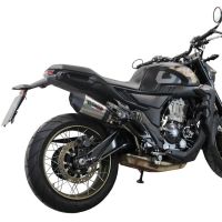 Exhaust compatible with Zontes 350 T1 ADV 2022-2024, GP Evo4 Titanium, Slip-on exhaust including removable db killer and link pipe 