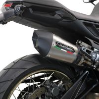 Exhaust compatible with Zontes 350 T1 ADV 2022-2024, GP Evo4 Titanium, Slip-on exhaust including removable db killer and link pipe 