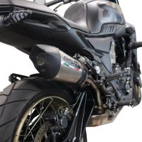 Exhaust compatible with Zontes 350 T1 ADV 2022-2024, GP Evo4 Titanium, Slip-on exhaust including removable db killer and link pipe 