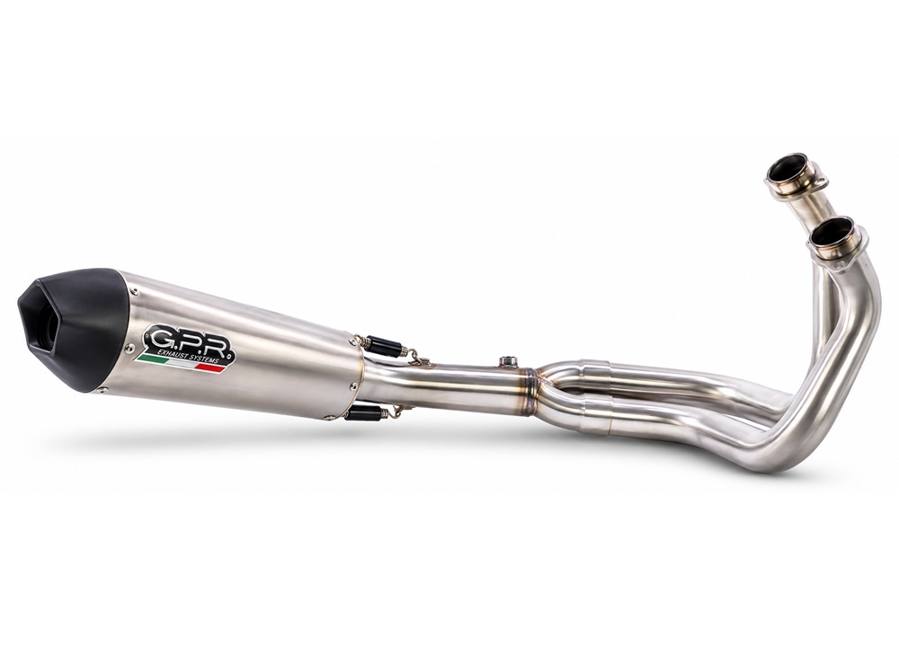 GPR exhaust compatible with Kawasaki ER-6N 2012-2016, New Grand Prix Evo Titanium, Full system exhaust, including removable db killer  