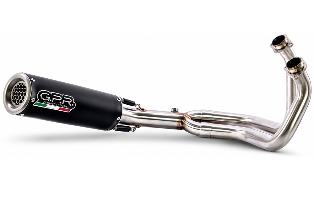 GPR exhaust compatible with Yamaha FZ-7 MT07 2017-2020, RP-M3 Black Titanium, Full system exhaust, including removable db killer 