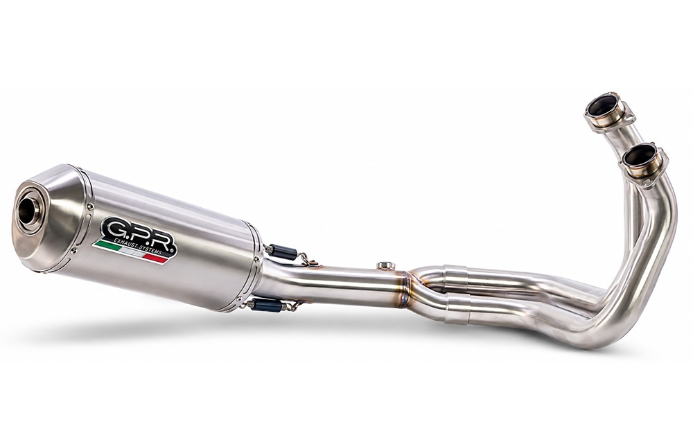 GPR exhaust compatible with Kawasaki ER-6N 2012-2016, Satinox , Full system exhaust, including removable db killer  