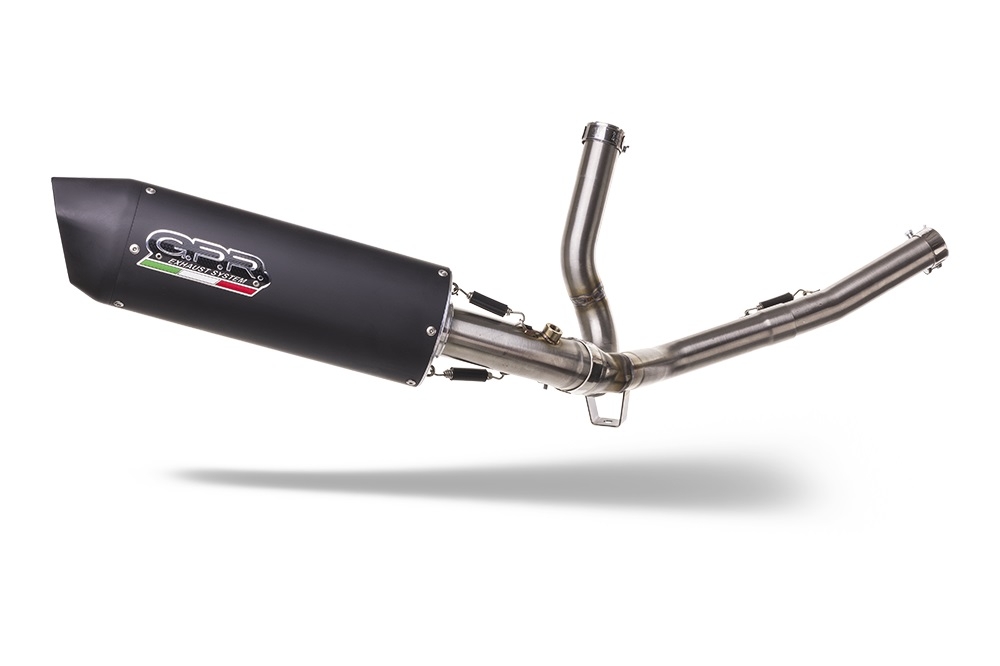 Exhaust compatible with Suzuki V-Strom 650 2012-2016, Furore Nero, Mid-Full system exhaust including removable db killer 
