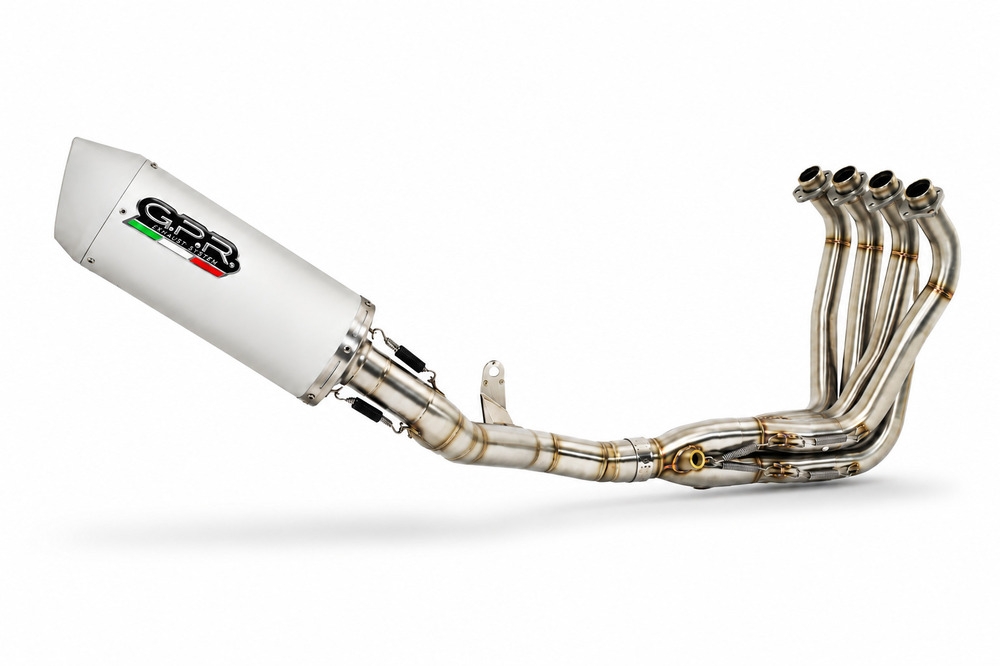 GPR exhaust compatible with Honda CBR650F 2014-2016, Albus Ceramic, Full system exhaust, including removable db killer  