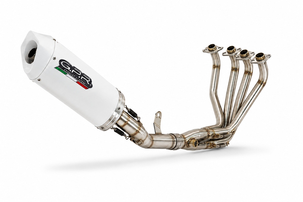 GPR exhaust compatible with Honda CBR650F 2014-2016, Albus Ceramic, Full system exhaust, including removable db killer  