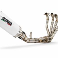 GPR exhaust compatible with Honda CB650F 2014-2016, Albus Ceramic, Full system exhaust, including removable db killer 