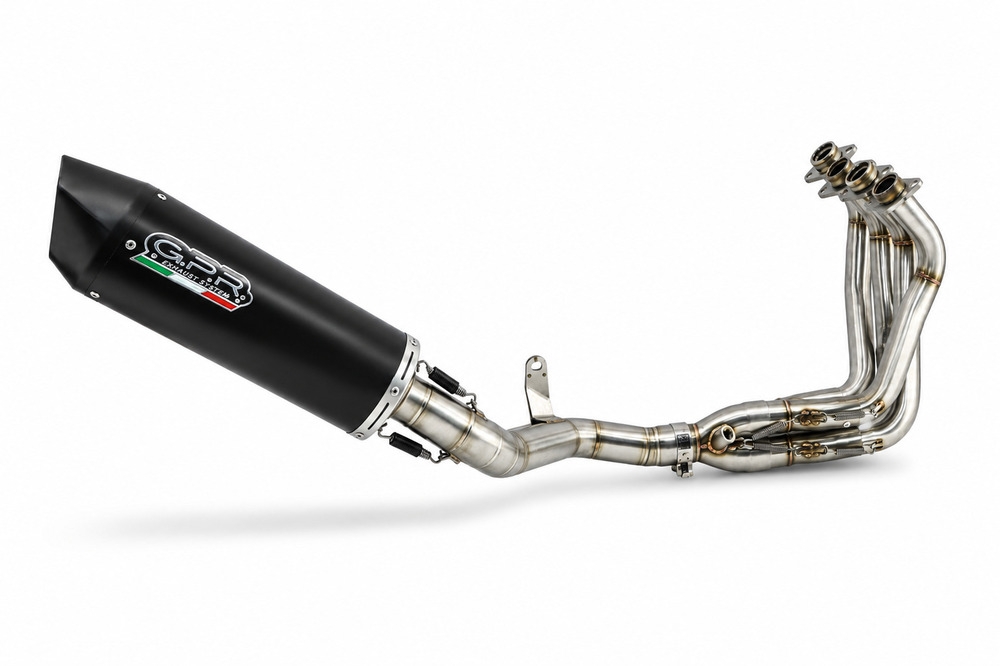 GPR exhaust compatible with Honda CB650R 2021-2023, Furore Nero, Full system exhaust, including removable db killer 