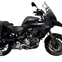 GPR TECH compatible with  Benelli Trk 502 X 2017/2020 e4 GPR TECH Pair of side cases aluminum made, black color with specific pannier holder Capacity 38 LT. + 38 LT.