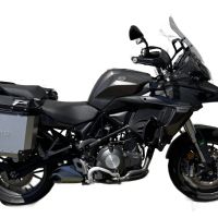 GPR TECH compatible with  Benelli Trk 502 X 2017/2020 e4 GPR TECH Pair of side cases aluminum made, silver color with specific pannier holder Capacity 38 LT. + 38 LT.