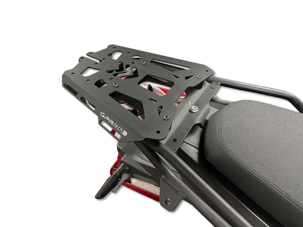GPR TECH compatible with  Voge 525DSX 2025/2026 e5 GPR TECH Specific fitting plate Top Case ALPITECH 35+45+55 LT compatible with original luggage rack,stainless steel made with 4 anchor points