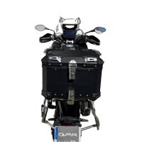 Top case GPR TECH compatible with  Voge 525DSX 2023/2025 e5 GPR TECH Top case in aluminum, black color with specific plate included Capacity 35 LT.