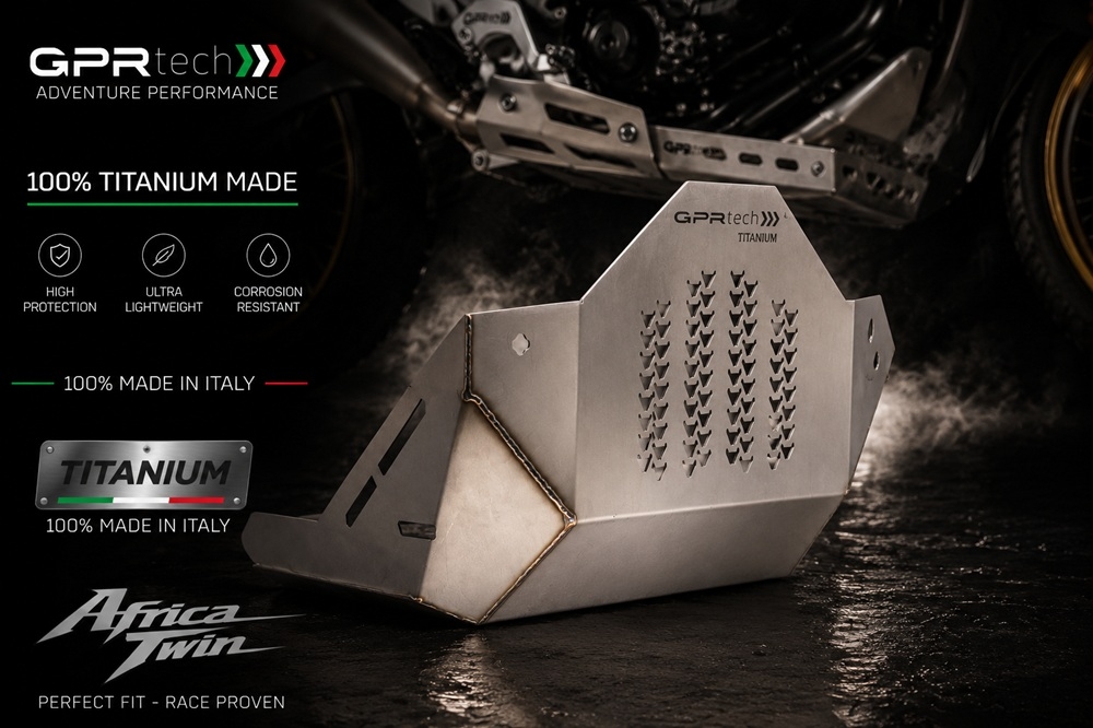 GPR TECH compatible with  Honda Crf 1100 L Africa Twin 2024/2026 e5 plus GPR TECH Titanium Skid plate 