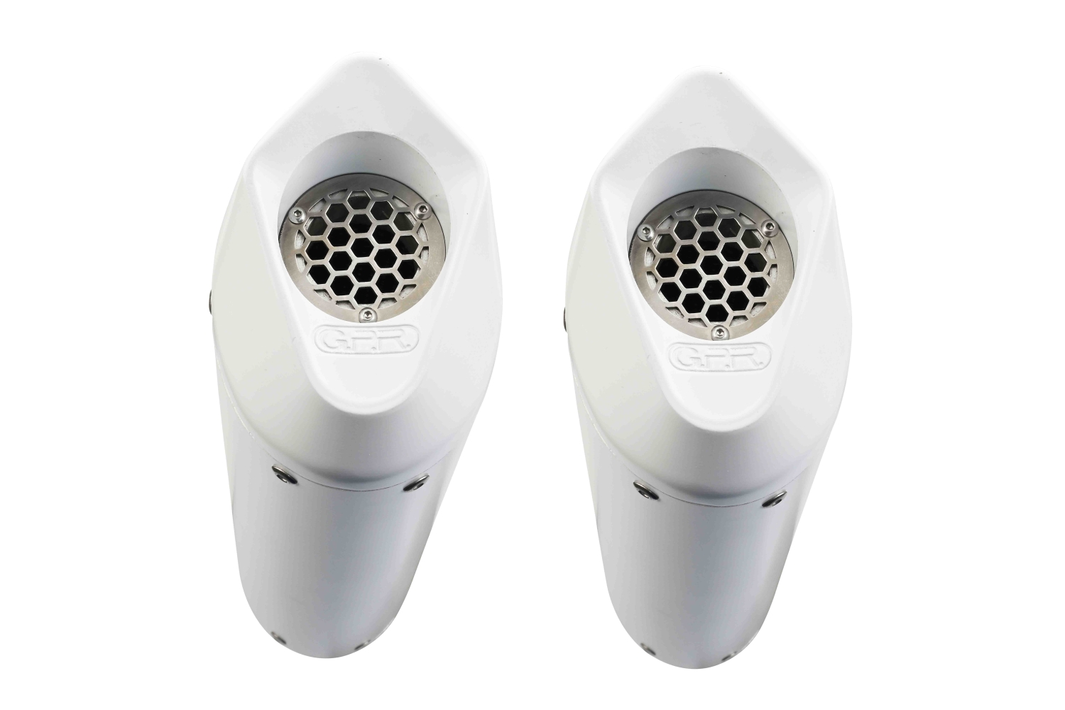 Exhaust compatible with Ktm SMT 950 2005-2008, Albus Ceramic, Dual bolt-on silencers including removable db killer, not EPA-compliant 