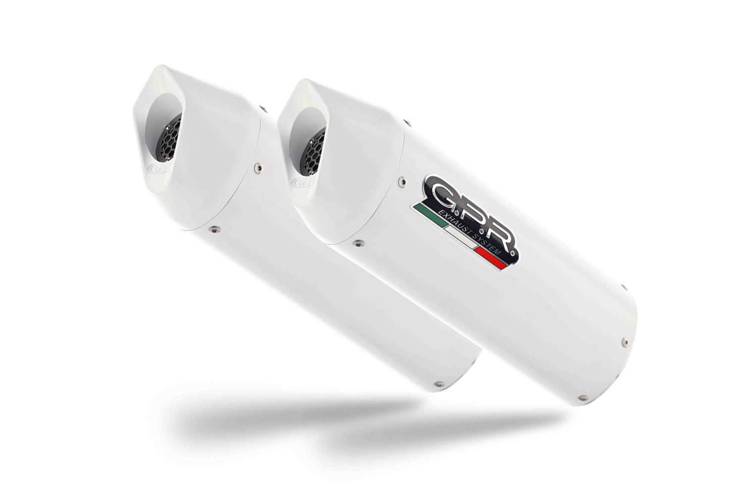 Exhaust compatible with Hyosung Comet 650 Gt - R 2004-2016, Albus Ceramic, Bolt-on silencer including removable db killer, EPA-compliant 