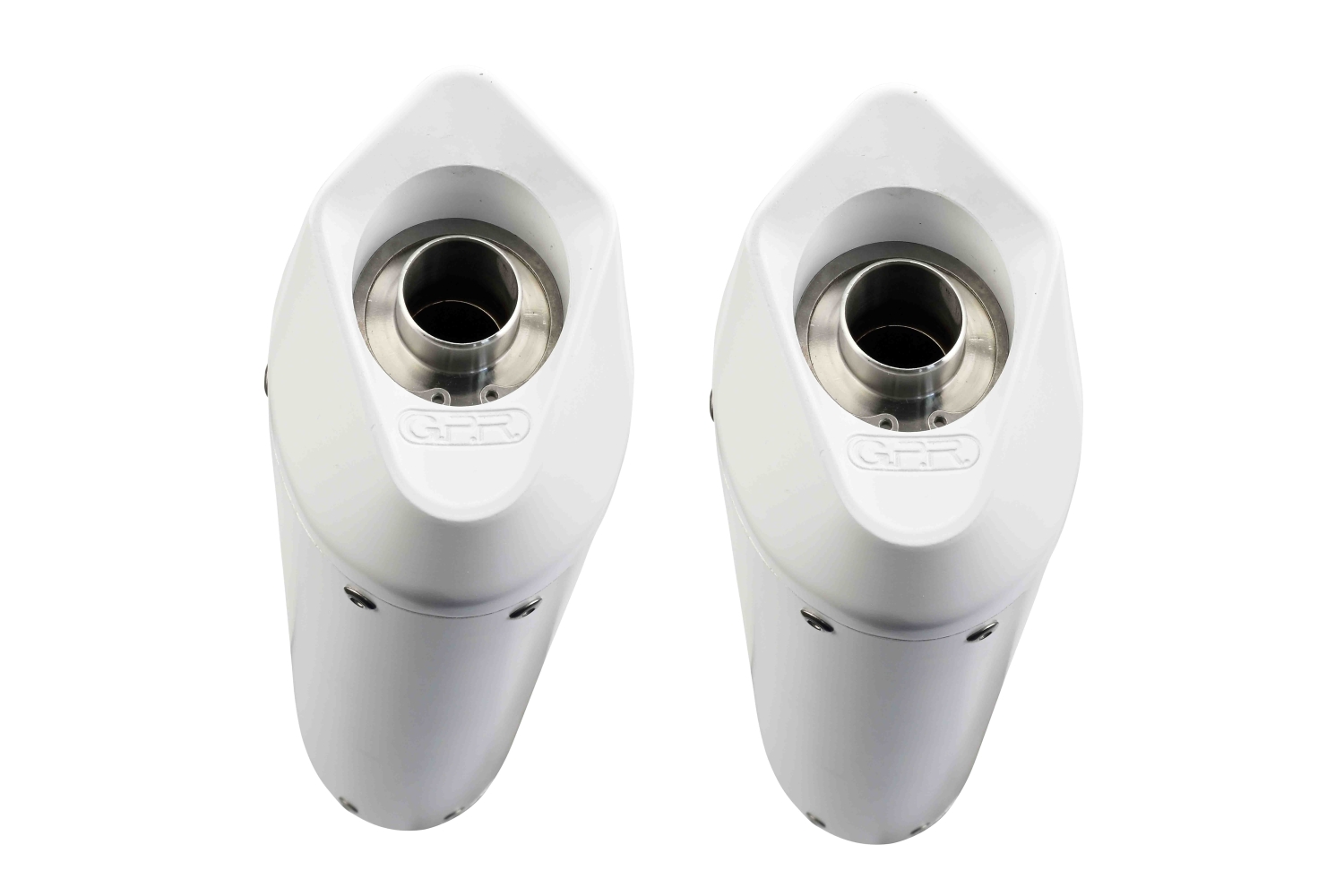 Exhaust compatible with Ktm Lc4 Smc 625 2005-2006, Albus Ceramic, Dual slip-on including removable db killers and link pipes, EPA-compliant 