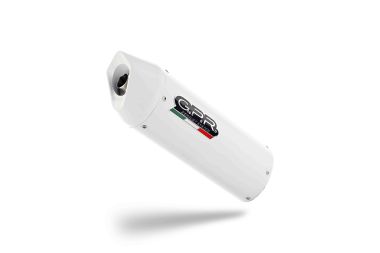 Exhaust compatible with Kawasaki Versys 650 2006-2014, Albus Ceramic, Slip-on exhaust including removable db killer and link pipe, not EPA-compliant 