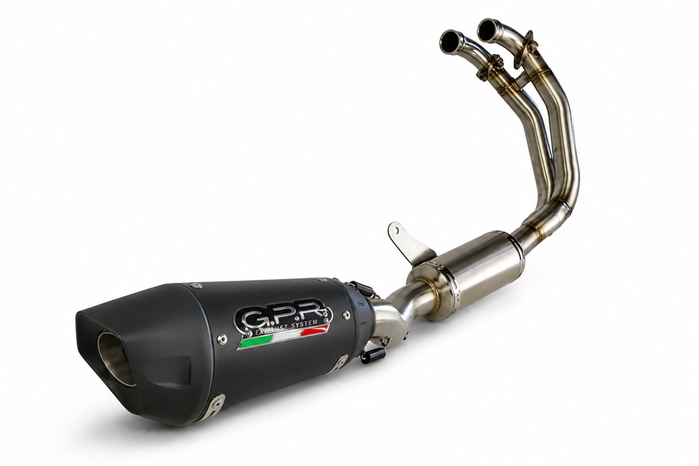GPR exhaust compatible with Aprilia RS660 2025-2026, GP-Revo Black Titanium, Slip-on exhaust including link pipe and removable db killer 