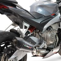 GPR exhaust compatible with Aprilia RS660 2025-2026, GP-Revo Black Titanium, Slip-on exhaust including link pipe and removable db killer 
