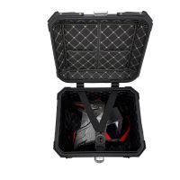 Top case GPR TECH compatible with  Hero Xpulse 200 4V 2025/2026 E5 plus GPR TECH Top case in aluminum, silver color with specific plate included Capacity 35 LT.