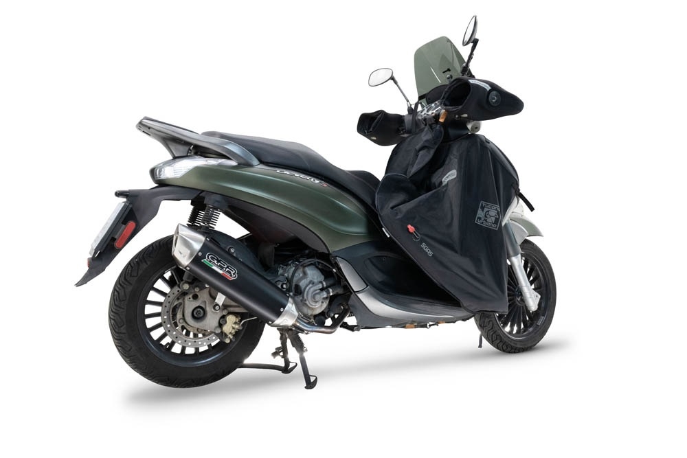 Exhaust compatible with Piaggio Beverly 300 I.E. ABS - S - Police 2016-2020, Furore-X Scooter, Full system exhaust, including removable db killer 