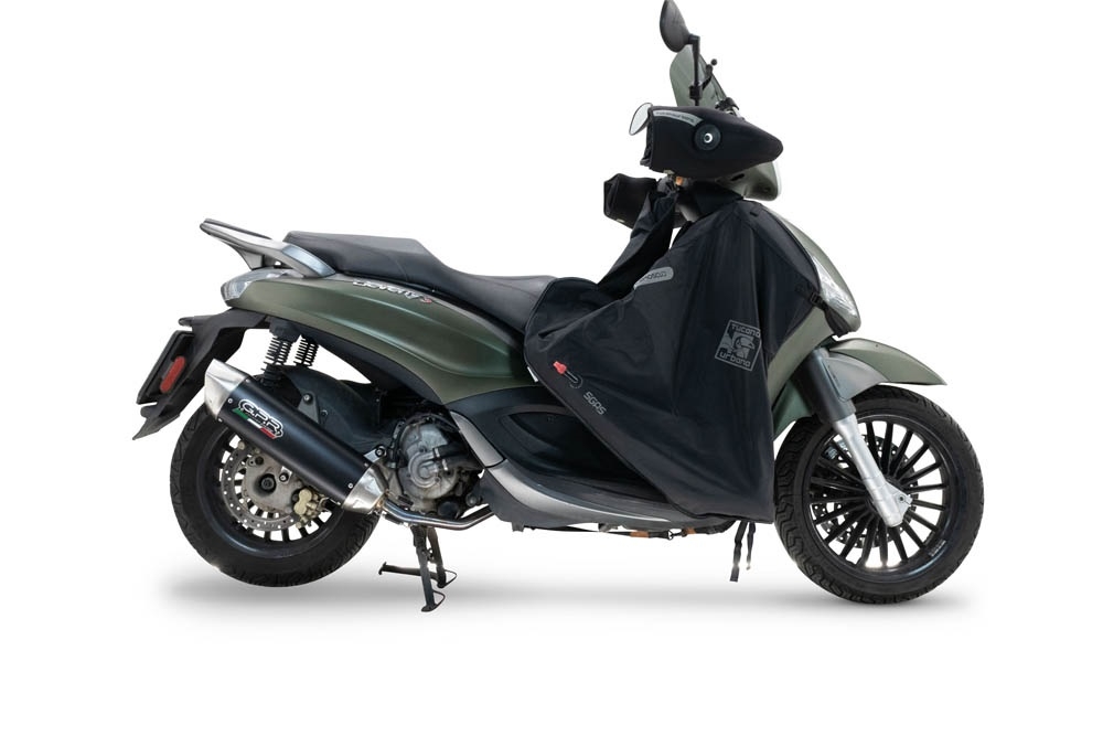 Exhaust compatible with Piaggio Beverly 300 I.E. ABS - S - Police 2016-2020, Furore-X Scooter, Full system exhaust, including removable db killer 