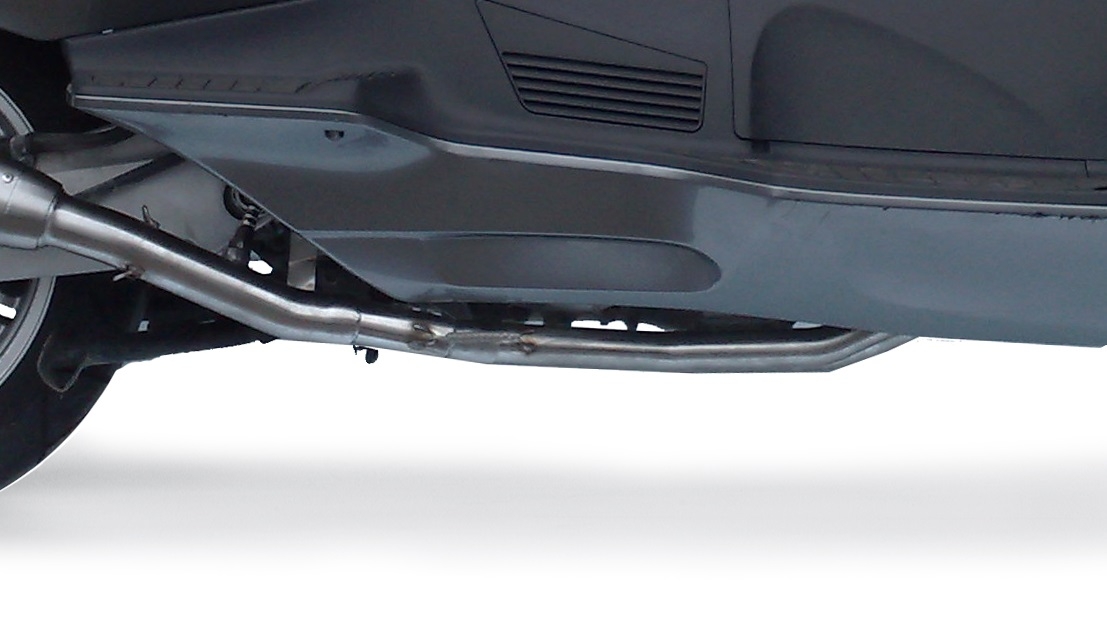 GPR exhaust compatible with  Suzuki Burgman An 650 2002-2012, Satinox, Full system exhaust including removable db killer and catalyst, EPA-compliant 