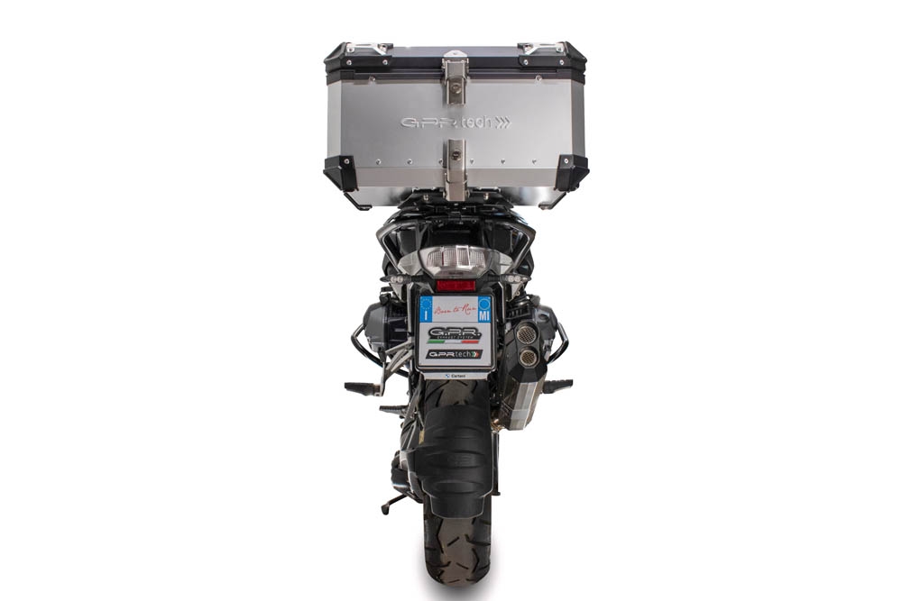 Top case GPR TECH compatible with  Bmw R 1250 Gs 2019/2020 e4 GPR TECH Top case in aluminum, silver color with specific plate included Capacity 45 LT.