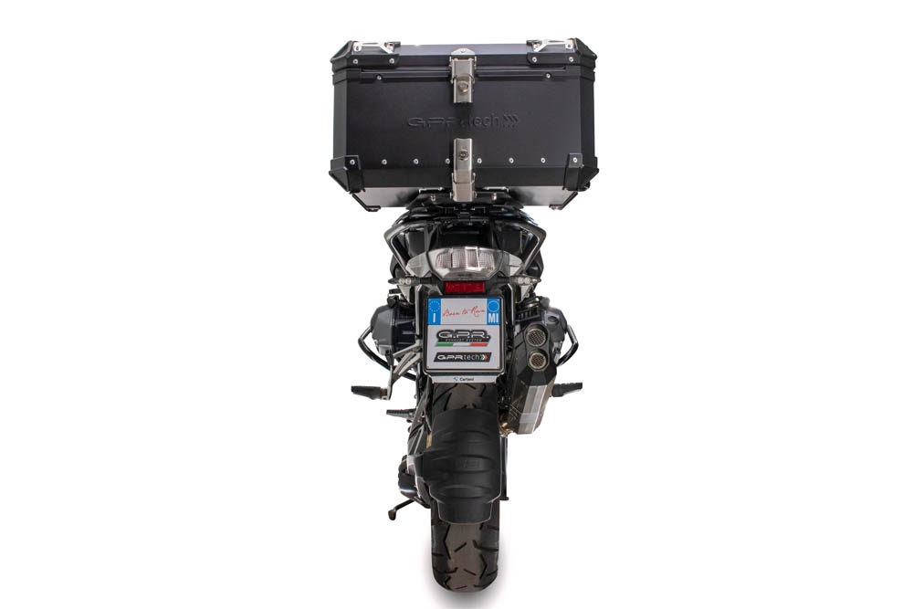 Top case GPR TECH compatible with  Bmw R 1200 Gs 2013/2016 GPR TECH Top case in aluminum, black color with specific plate included Capacity 55 LT.
