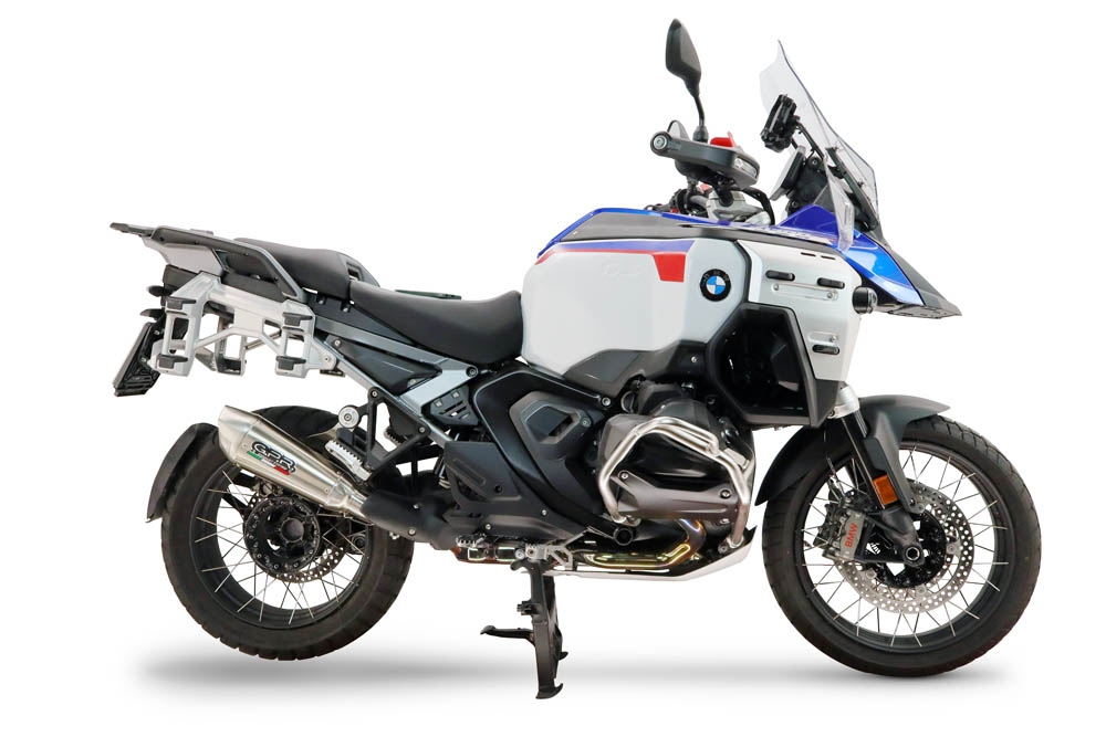 GPR exhaust compatible with Bmw R1300GS Adventure 2024-2026, GP-Revo Titanium, Slip-on exhaust including removable db killer and link pipe, EPA-compliant 