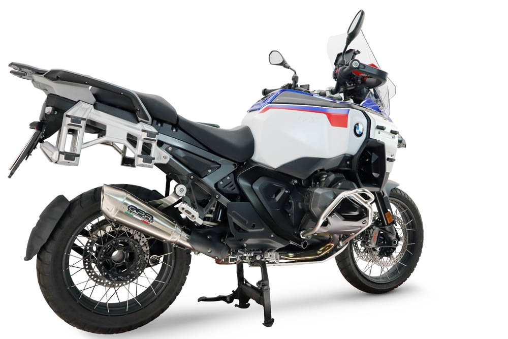 GPR exhaust compatible with Bmw R1300GS Adventure 2024-2026, GP-Revo Titanium, Slip-on exhaust including removable db killer and link pipe, EPA-compliant 