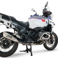 GPR exhaust compatible with Bmw R1300GS Adventure 2024-2026, GP-Revo Titanium, Slip-on exhaust including removable db killer and link pipe, EPA-compliant 