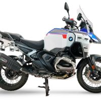 GPR exhaust compatible with Bmw R1300GS Adventure 2024-2026, Hyper Sonic Black Titanium, Slip-on exhaust including removable db killer and link pipe, EPA-compliant 