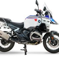 GPR exhaust compatible with Bmw R1300GS Adventure 2024-2026, Hyper Sonic Titanium, Slip-on exhaust including removable db killer and link pipe, EPA-compliant 