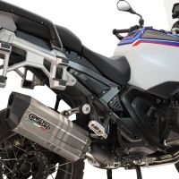 GPR exhaust compatible with Bmw R1300GS Adventure 2024-2026, Hyper Sonic Titanium, Slip-on exhaust including removable db killer and link pipe, EPA-compliant 
