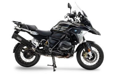 Exhaust compatible with Bmw R1250GS - Adventure 2019-2020, Furore-X Titanio Nero, Slip-on exhaust including removable db killer and link pipe, not EPA-compliant 