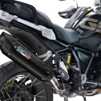 Exhaust compatible with Bmw R1250GS - Adventure 2021-2024, Furore-X Titanio Nero, Slip-on exhaust including removable db killer and link pipe, not EPA-compliant 