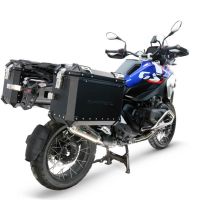 GPR TECH compatible with  Bmw R 1300 GS 2024/2026 GPR TECH Pair of side cases aluminum made, black color with specific pannier holder Capacity 38 LT. + 38 LT.