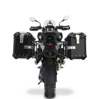 GPR TECH compatible with  Bmw R 1300 GS 2024/2026 GPR TECH Pair of side cases aluminum made, black color with specific pannier holder Capacity 38 LT. + 38 LT.