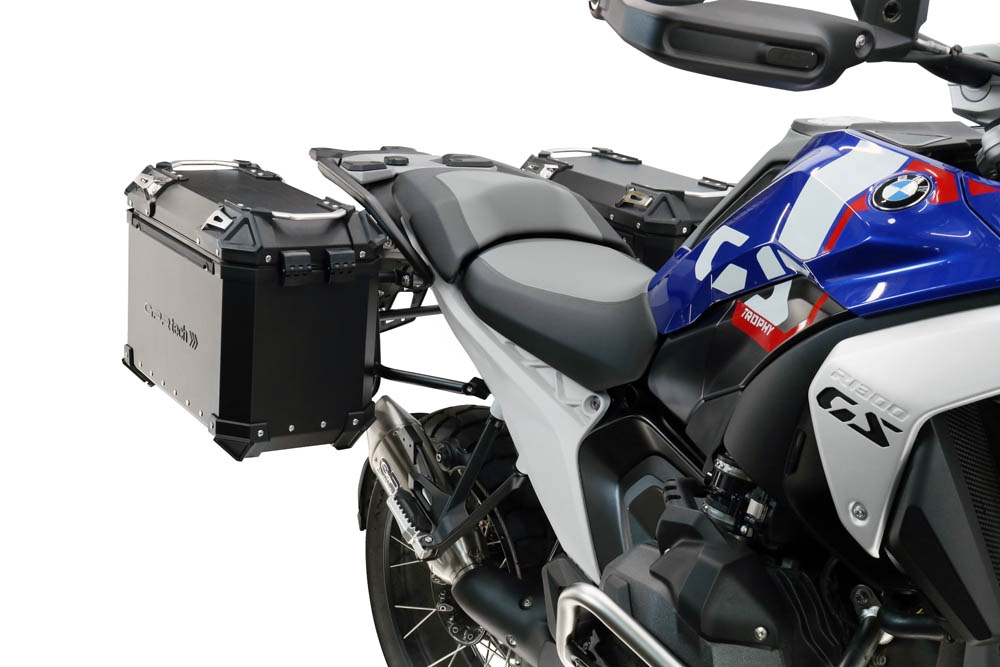 GPR TECH compatible with  Bmw R 1300 GS 2024/2026 GPR TECH Pair of side cases aluminum made, black color with specific pannier holder Capacity 38 LT. + 38 LT.