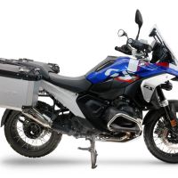 GPR TECH compatible with  Bmw R 1300 GS 2024/2026 GPR TECH Pair of side cases aluminum made, silver color with specific pannier holder Capacity 38 LT. + 38 LT.