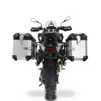 GPR TECH compatible with  Bmw R 1300 GS Adventure 2024/2026 GPR TECH Pair of side cases aluminum made, silver color with specific pannier holder Capacity 38 LT. + 38 LT.