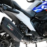 GPR exhaust compatible with  Bmw R1300GS 2024-2026, Hyper Sonic Black Titanium, Slip-on exhaust including removable db killer and link pipe, EPA-compliant 