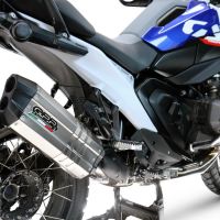 GPR exhaust compatible with  Bmw R1300GS 2024-2026, Hyper Sonic Titanium, Slip-on exhaust including removable db killer and link pipe, EPA-compliant 