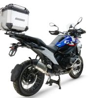 Top case GPR TECH compatible with  Bmw R 1300 GS 2024/2026 GPR TECH Top case in aluminum, silver color with specific plate included to mount on the original rear rack Capacity 35 LT.