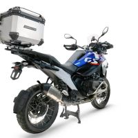 Top case GPR TECH compatible with  Bmw R 1300 GS 2024/2026 GPR TECH Top case in aluminum, silver color with specific plate included to mount on the original rear rack Capacity 55 LT.
