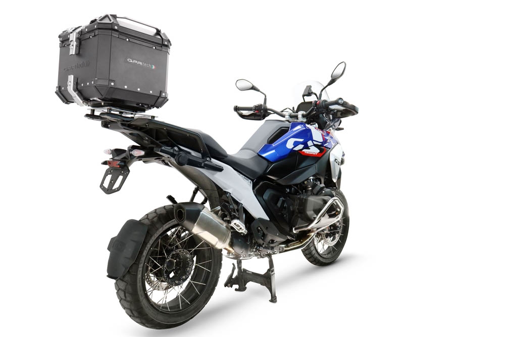 Top case GPR TECH compatible with  Bmw R 1300 GS 2024/2026 GPR TECH Top case in aluminum, silver color with specific plate included to mount on the original rear rack Capacity 35 LT.