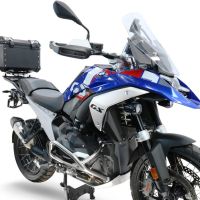 Top case GPR TECH compatible with  Bmw R 1300 GS 2024/2026 GPR TECH Top case in aluminum, silver color with specific plate included to mount on the original rear rack Capacity 45 LT.