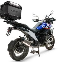Top case GPR TECH compatible with  Bmw R 1300 GS 2024/2026 GPR TECH Top case in aluminum, silver color with specific plate included to mount on the original rear rack Capacity 55 LT.