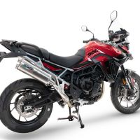 Exhaust compatible with Triumph Tiger 900 GT / Pro / Rally Pro 2024-2025, Dual Inox, Slip-on exhaust including removable db killer and link pipe, not EPA-compliant 