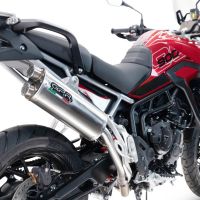 Exhaust compatible with Triumph Tiger 900 GT / Pro / Rally Pro 2024-2025, Dual Inox, Slip-on exhaust including removable db killer and link pipe, not EPA-compliant 